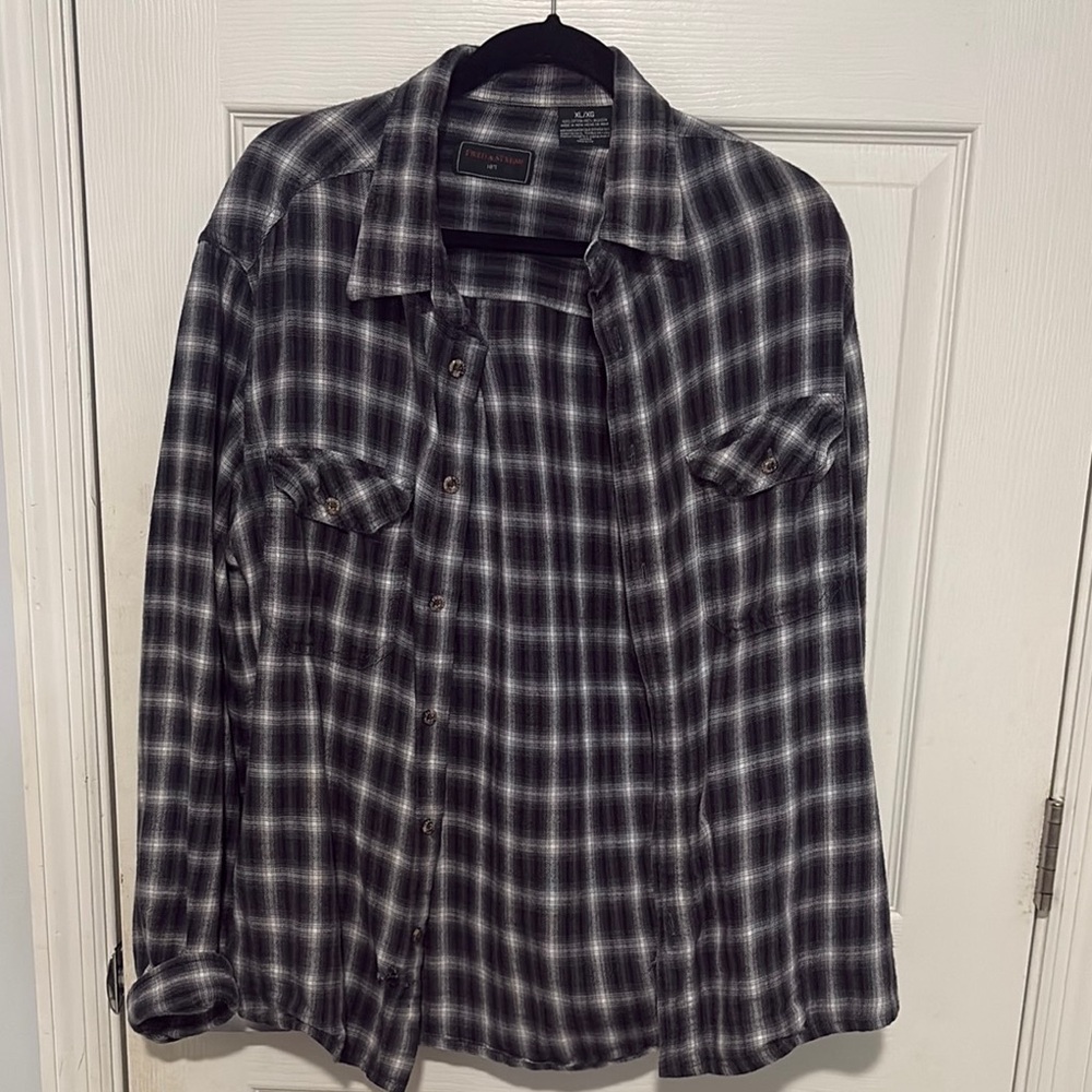 Field & Stream Gray Plaid Shirt